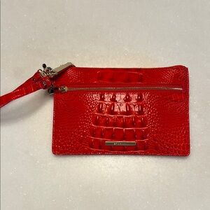 Brahmin Red Wristlet with Gold Hardware